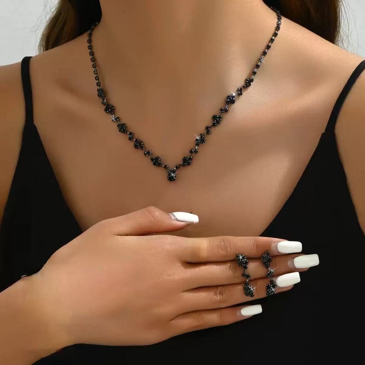 Full-Crystal Bridal Jewelry Set - Luzilly Bridal & Apparel