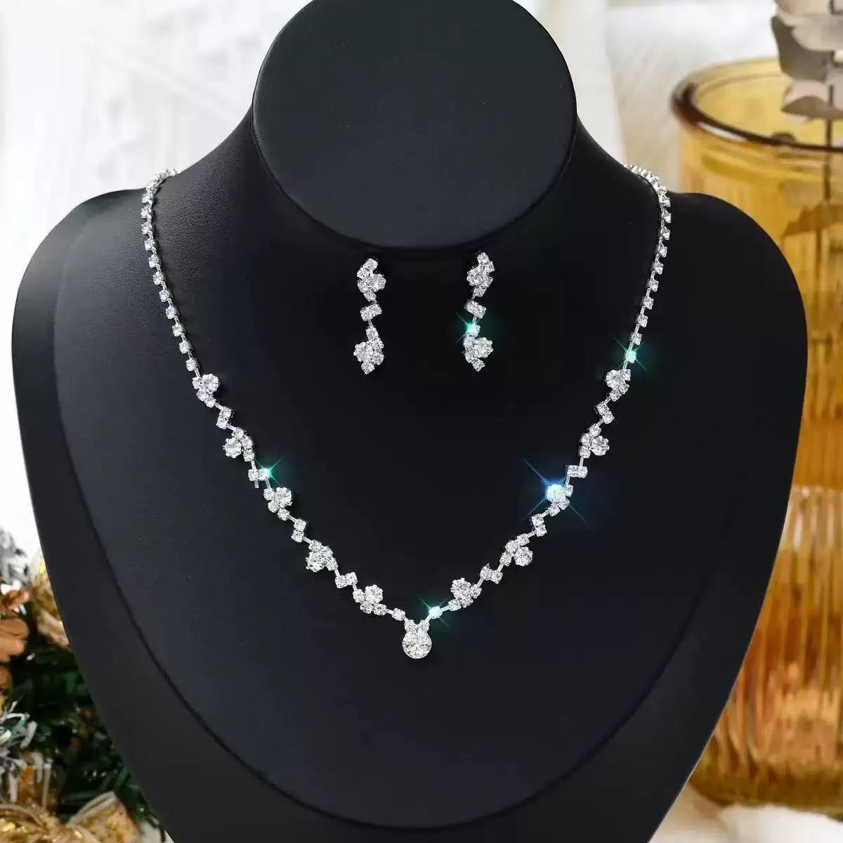 Full-Crystal Bridal Jewelry Set - Luzilly Bridal & Apparel