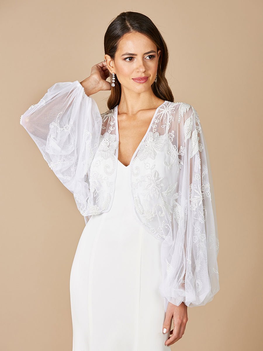 Gillian Beaded Bridal Jacket - Luzilly Bridal & Apparel