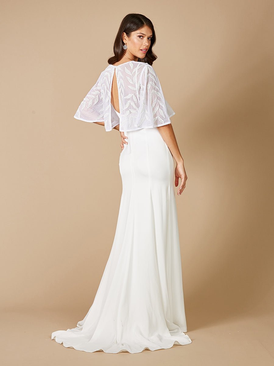 Gilly Boho Beaded Pull-On Bridal Capelet - Luzilly Bridal & Apparel