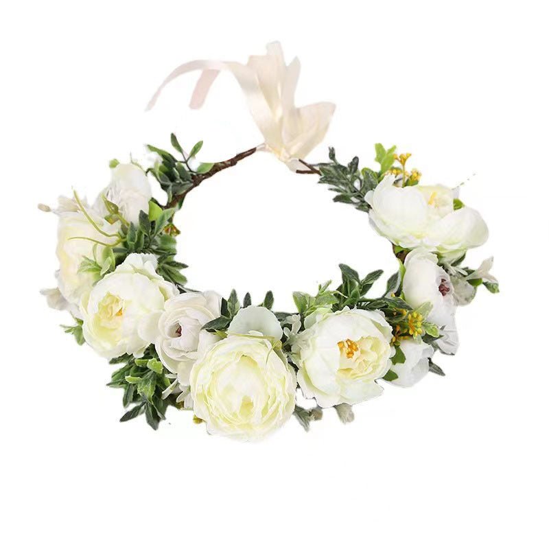 Girl's flower wreath, European and American popular headband, Korean style bride, wedding studio, outdoor photography, headwear - Luzilly Bridal & Apparel