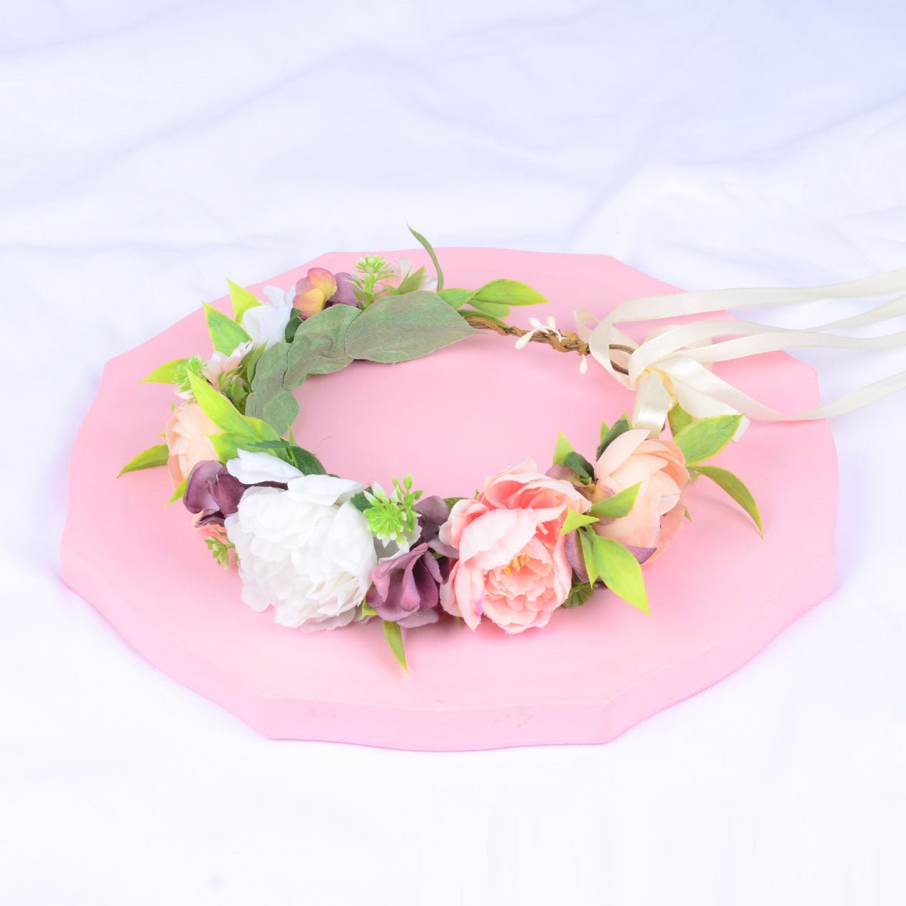 Girl's flower wreath, European and American popular headband, Korean style bride, wedding studio, outdoor photography, headwear - Luzilly Bridal & Apparel