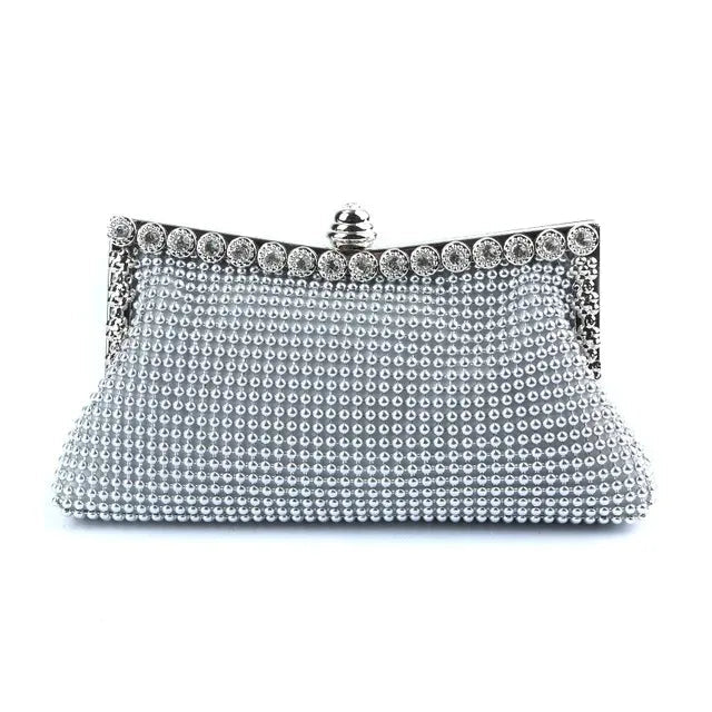 Glitter Beaded Evening Clutch - Luzilly Bridal & Apparel