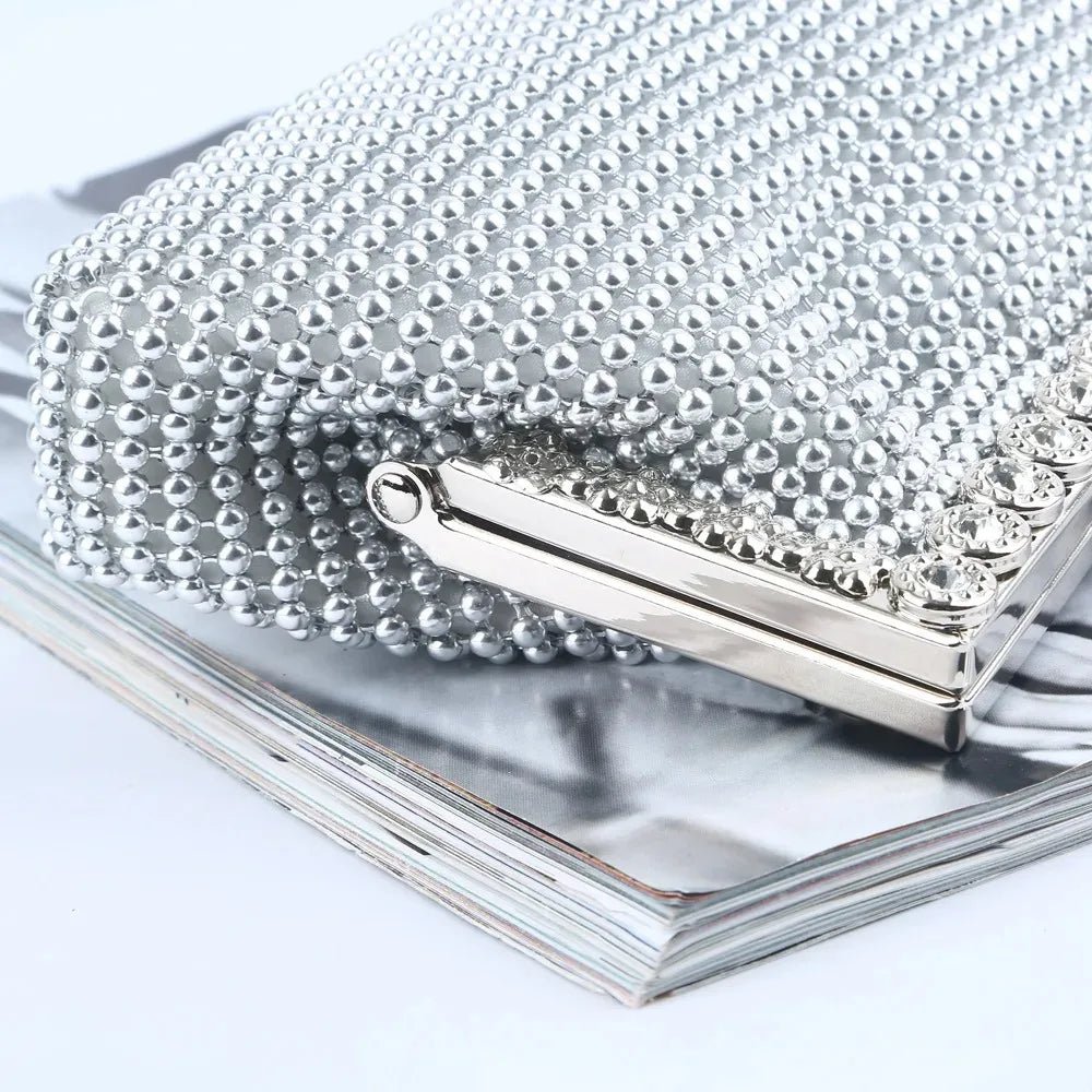 Glitter Beaded Evening Clutch - Luzilly Bridal & Apparel