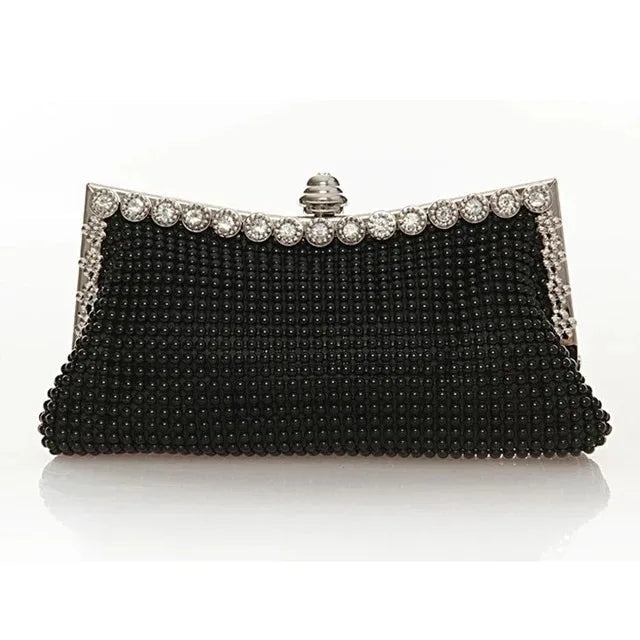 Glitter Beaded Evening Clutch - Luzilly Bridal & Apparel