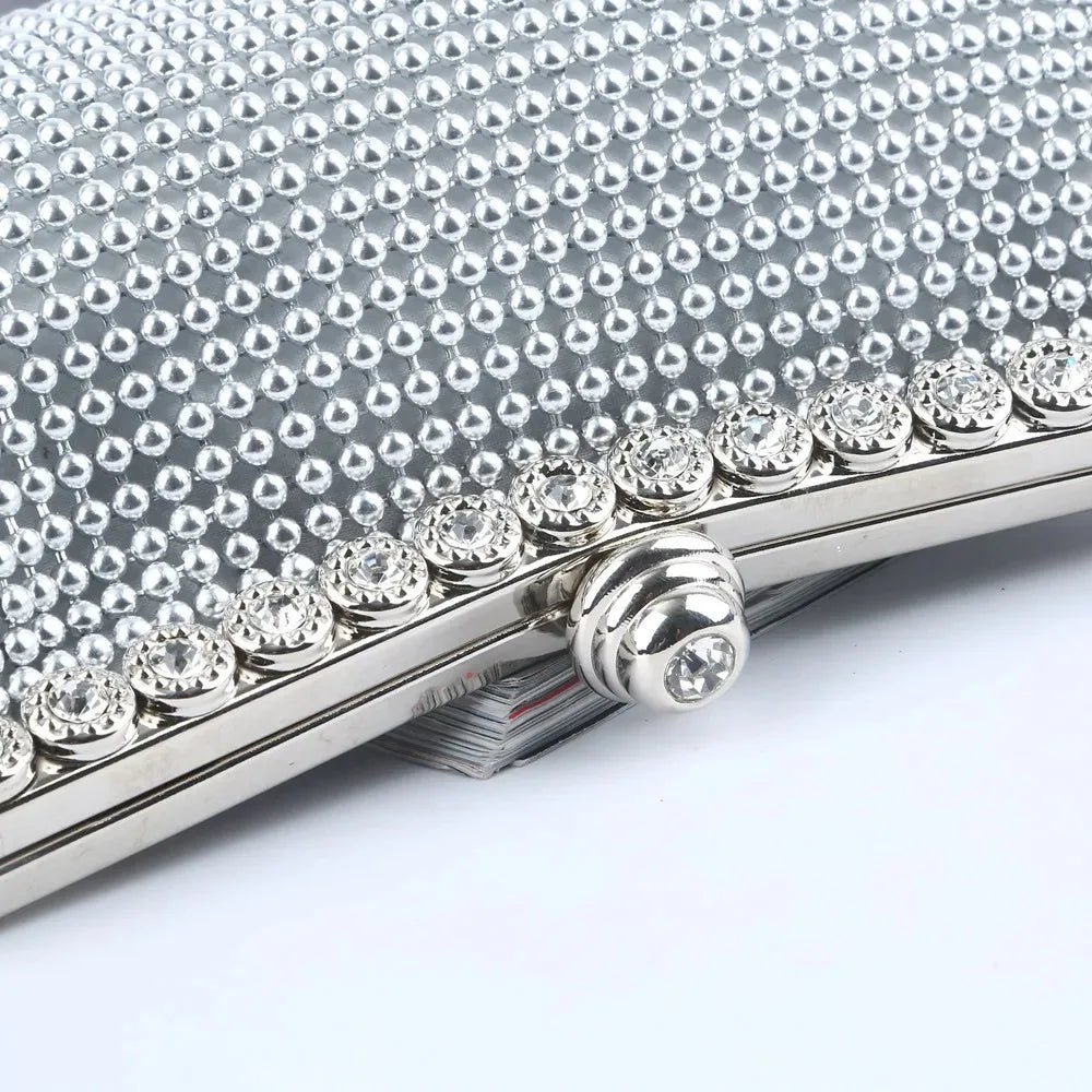 Glitter Beaded Evening Clutch - Luzilly Bridal & Apparel