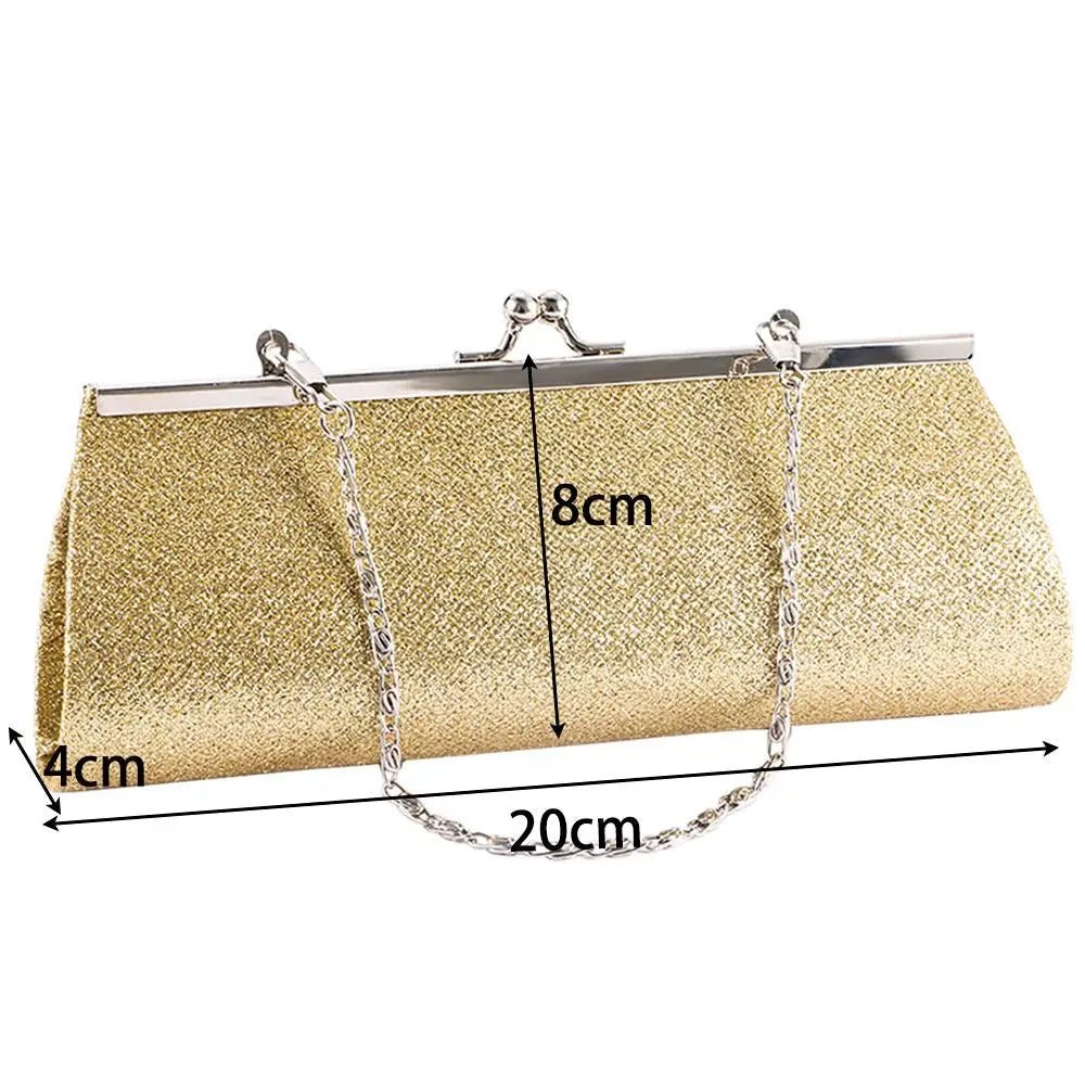 Glitter Chain Evening Clutch - Luzilly Bridal & Apparel