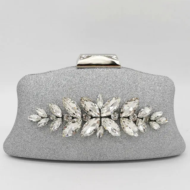 Glitter Crystal Evening Clutch - Luzilly Bridal & Apparel