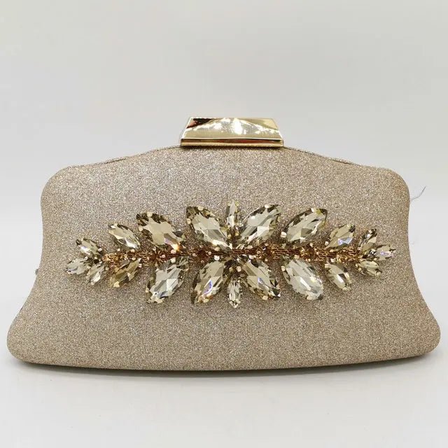 Glitter Crystal Evening Clutch - Luzilly Bridal & Apparel