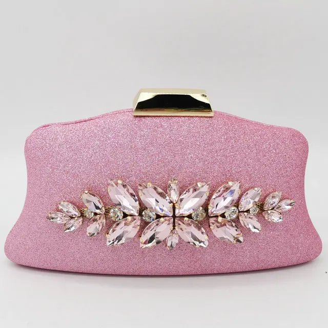 Glitter Crystal Evening Clutch - Luzilly Bridal & Apparel