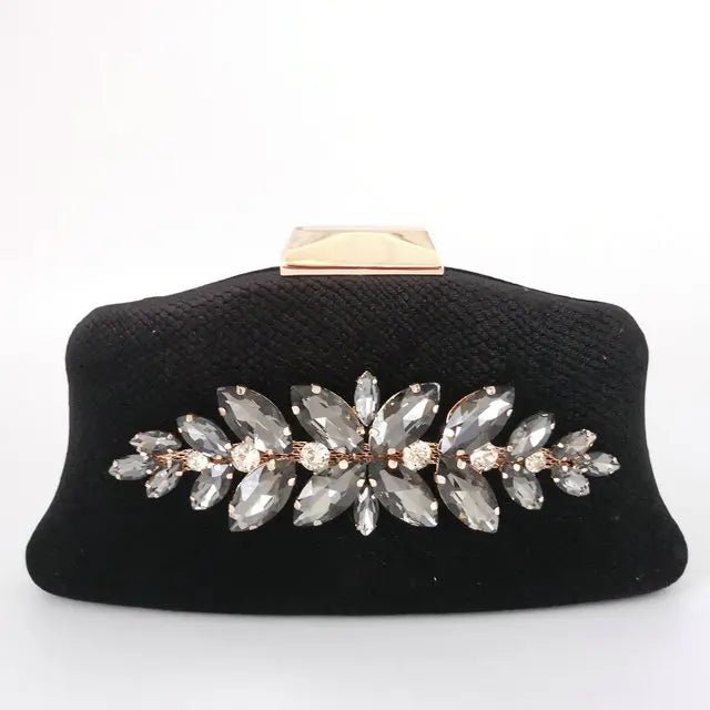 Glitter Crystal Evening Clutch - Luzilly Bridal & Apparel