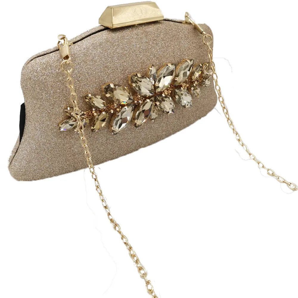 Glitter Crystal Evening Clutch - Luzilly Bridal & Apparel