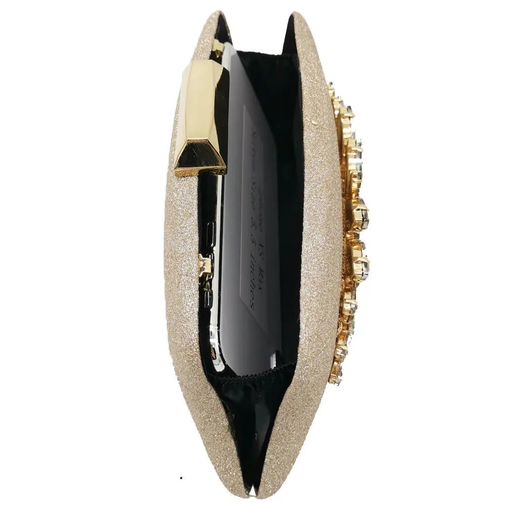Glitter Crystal Evening Clutch - Luzilly Bridal & Apparel