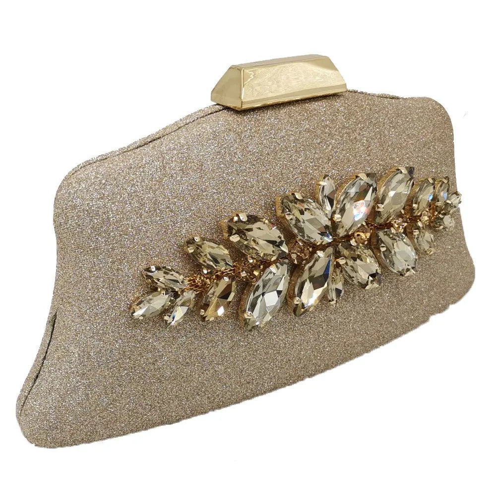 Glitter Crystal Evening Clutch - Luzilly Bridal & Apparel