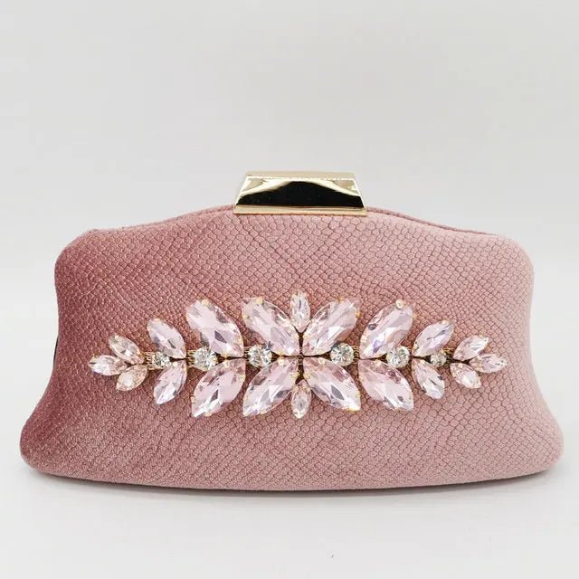 Glitter Crystal Evening Clutch - Luzilly Bridal & Apparel