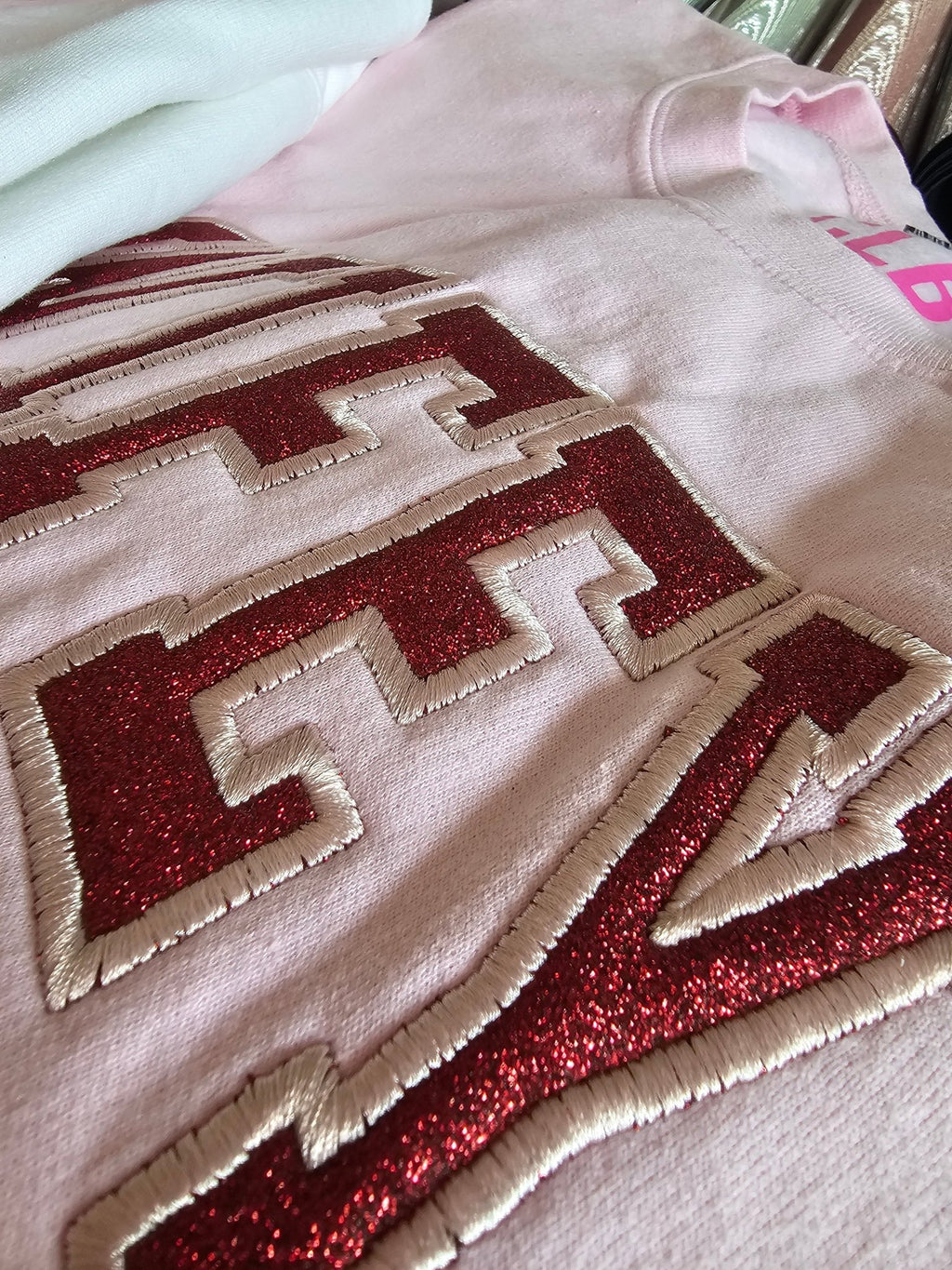 Glitter Embroidered Bride or Wifey Sweatshirt - Luzilly Bridal & Apparel