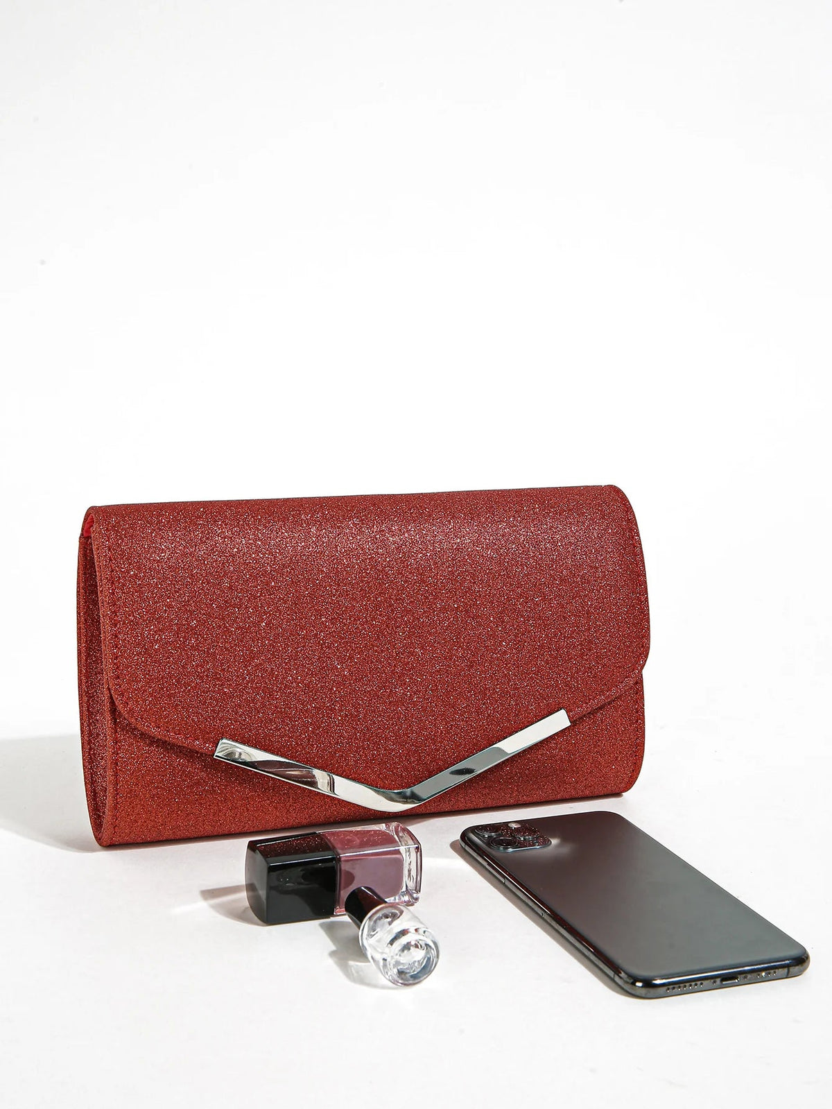 Glitter Envelope Evening Clutch - Luzilly Bridal & Apparel