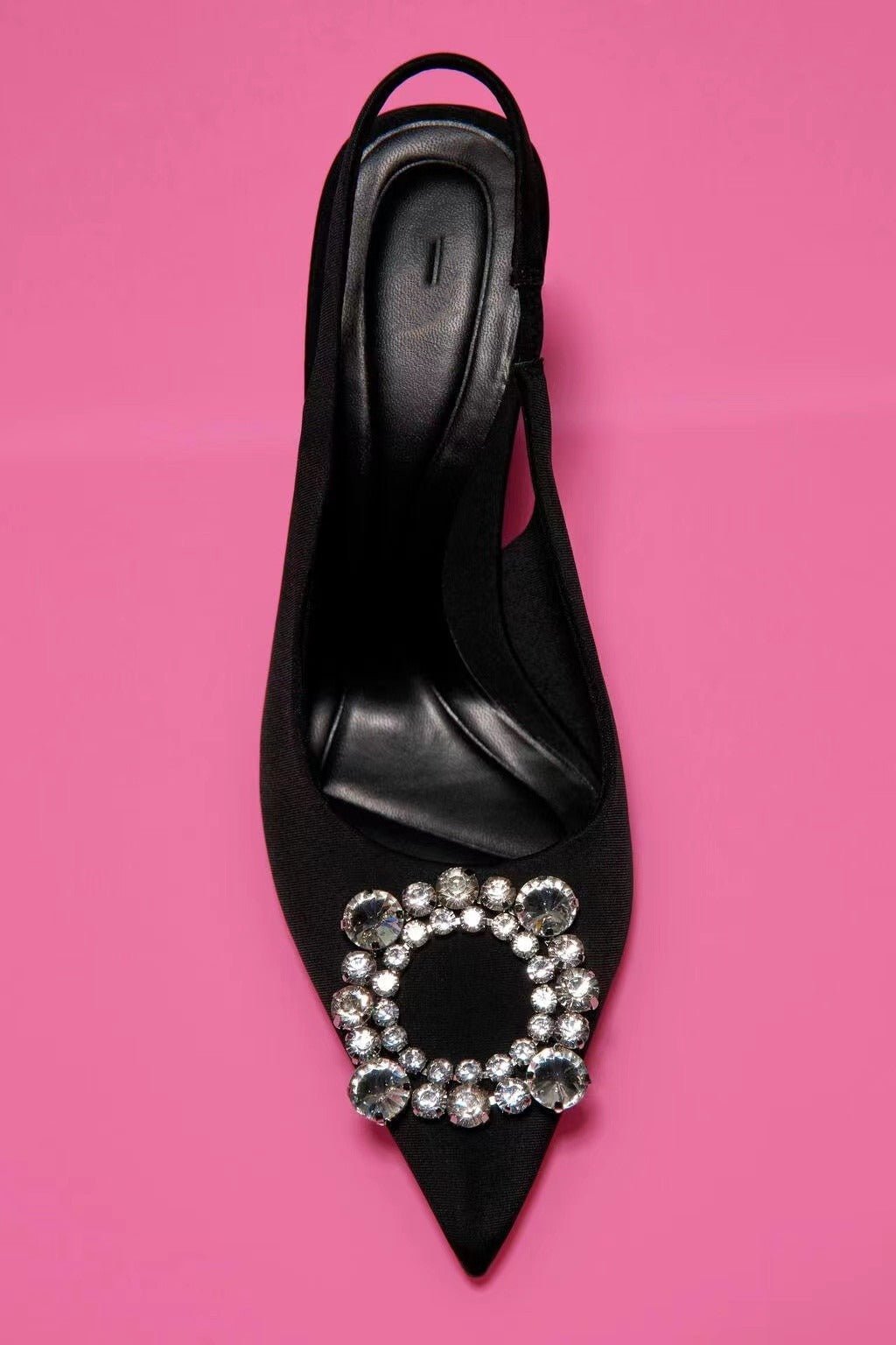 Glitter Heels Woman Pumps Wedding Bride Slingback Pointed toe shoes - Luzilly Bridal & Apparel