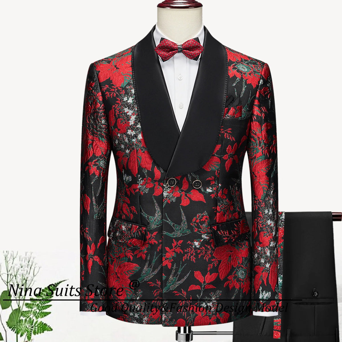 G&N 2026 New Series Men Suits Blazer Beautiful Lilac Purple Floral Pattern Tuxedos 3 Pieces Formal Party Costume Homme Slim Fit - Luzilly Bridal & Apparel