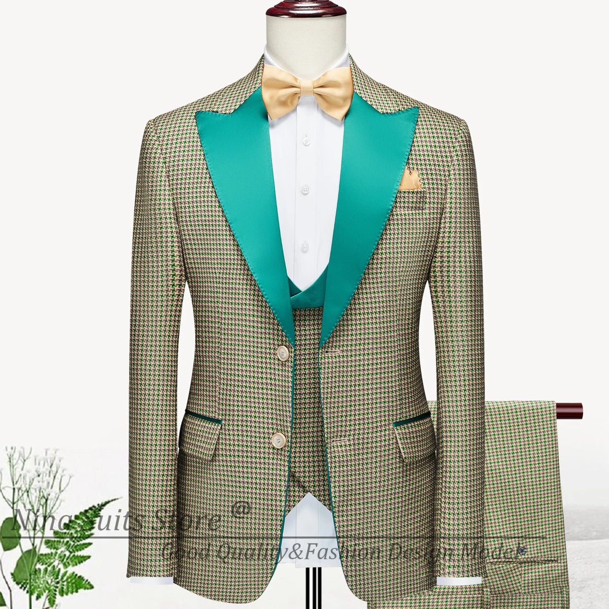 G&N 2026 New Series Men Suits Blazer Beautiful Lilac Purple Floral Pattern Tuxedos 3 Pieces Formal Party Costume Homme Slim Fit - Luzilly Bridal & Apparel