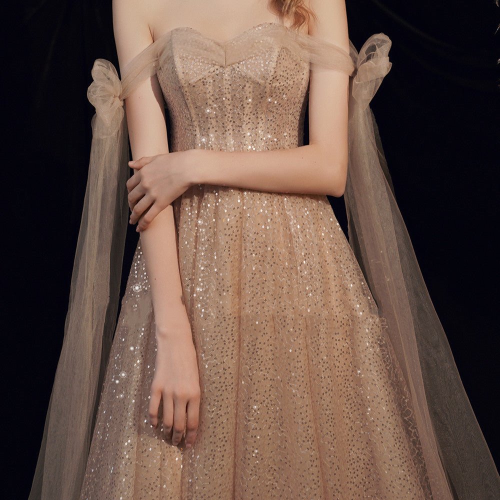 Gold Bandage Evening Dress - Luzilly Bridal & Apparel