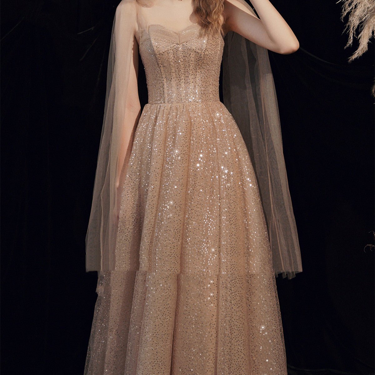 Gold Bandage Evening Dress - Luzilly Bridal & Apparel