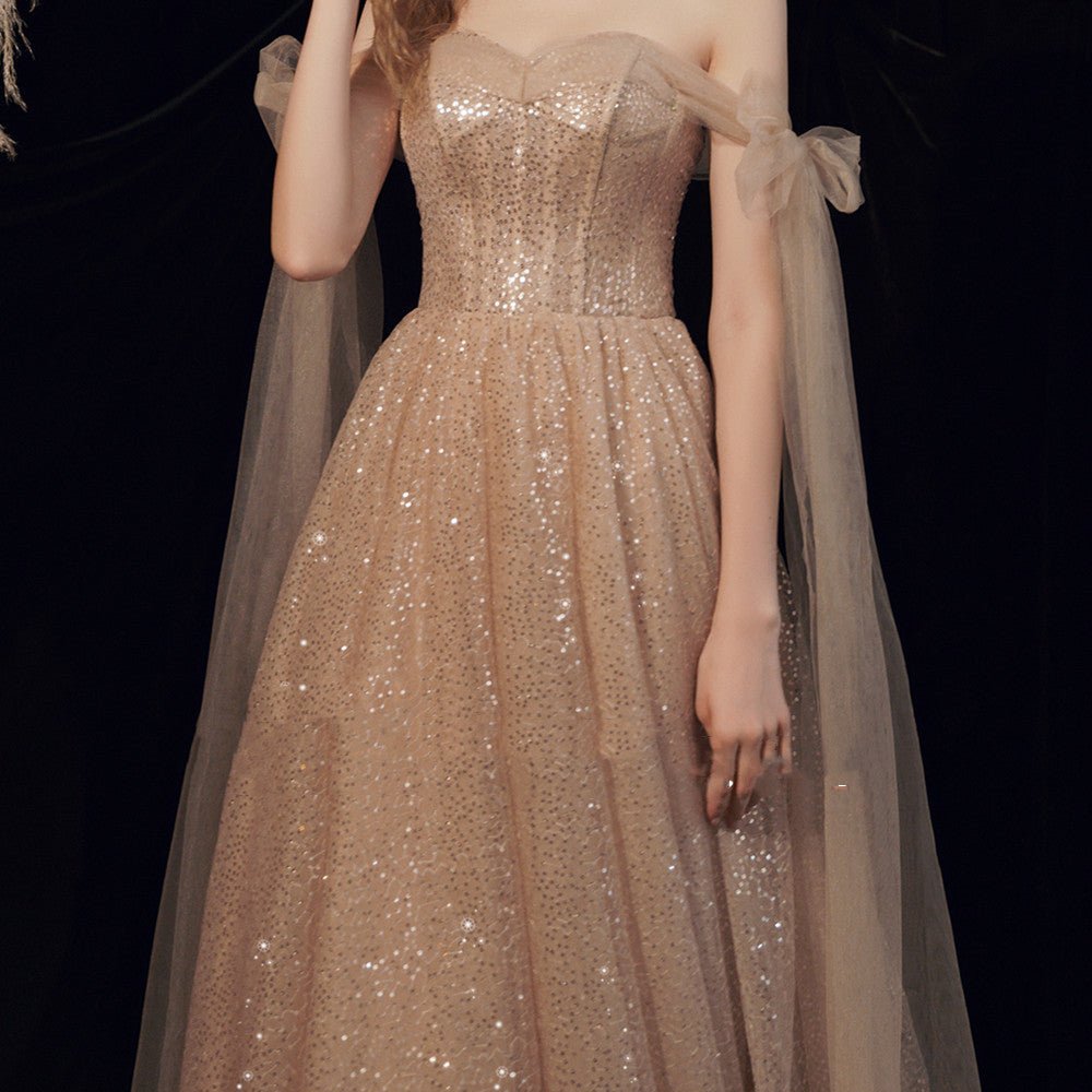 Gold Bandage Evening Dress - Luzilly Bridal & Apparel
