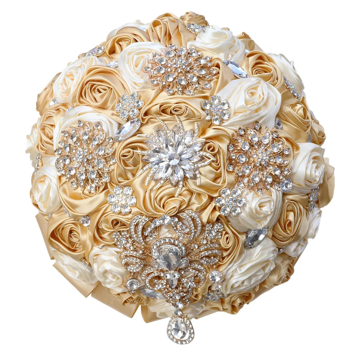 Gold Rose Wedding Bouquet - Luzilly Bridal & Apparel