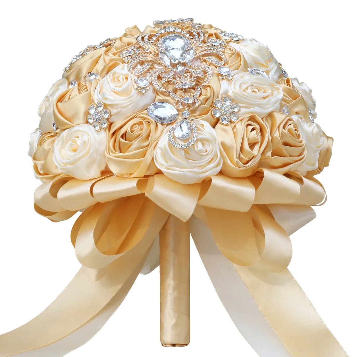 Gold Rose Wedding Bouquet - Luzilly Bridal & Apparel
