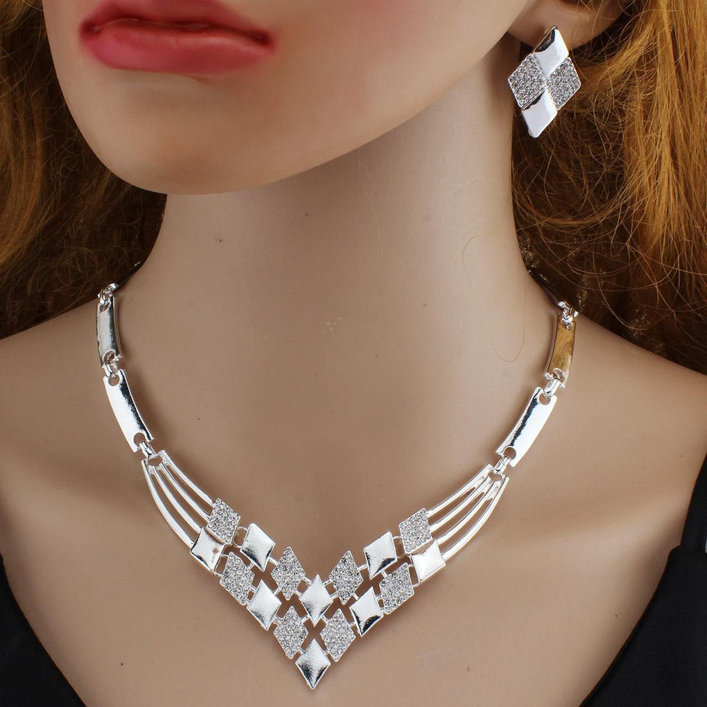 Gold & Silver-Tone Bridal Jewelry Set - Luzilly Bridal & Apparel