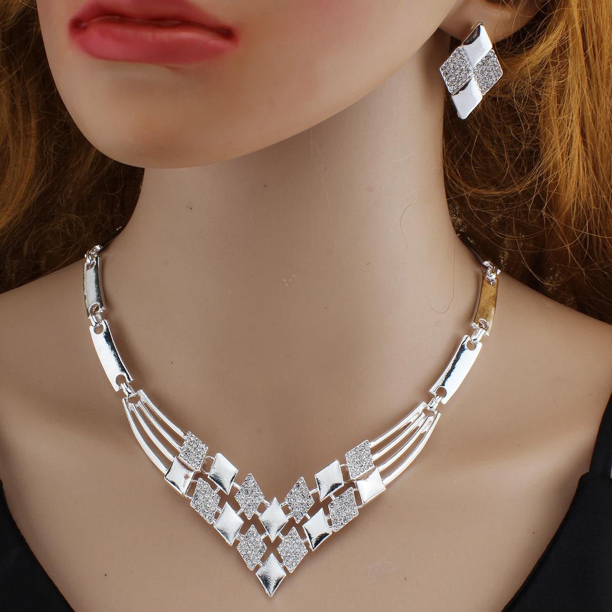 Gold & Silver-Tone Bridal Jewelry Set - Luzilly Bridal & Apparel