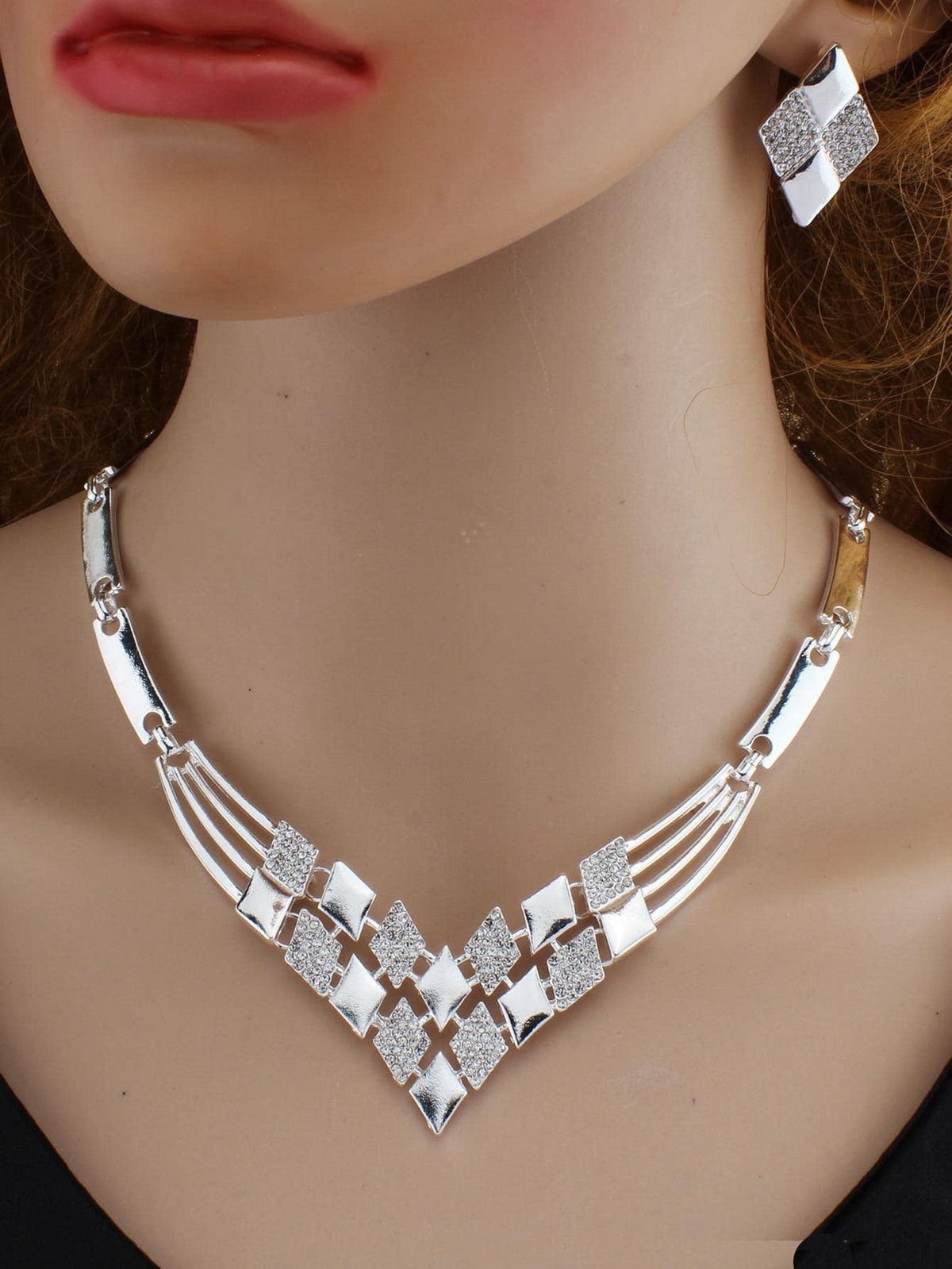 Gold & Silver-Tone Bridal Jewelry Set - Luzilly Bridal & Apparel