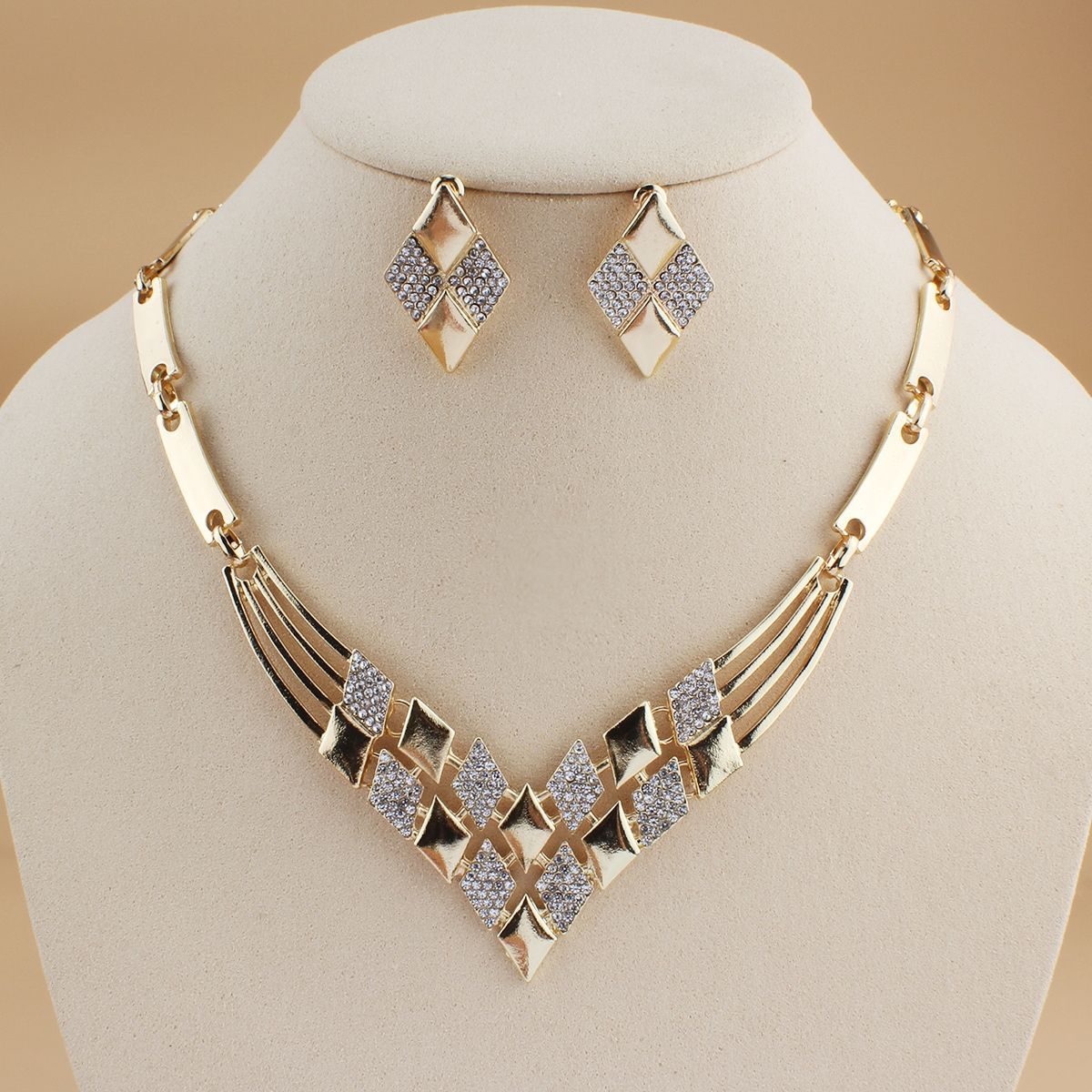 Gold & Silver-Tone Bridal Jewelry Set - Luzilly Bridal & Apparel