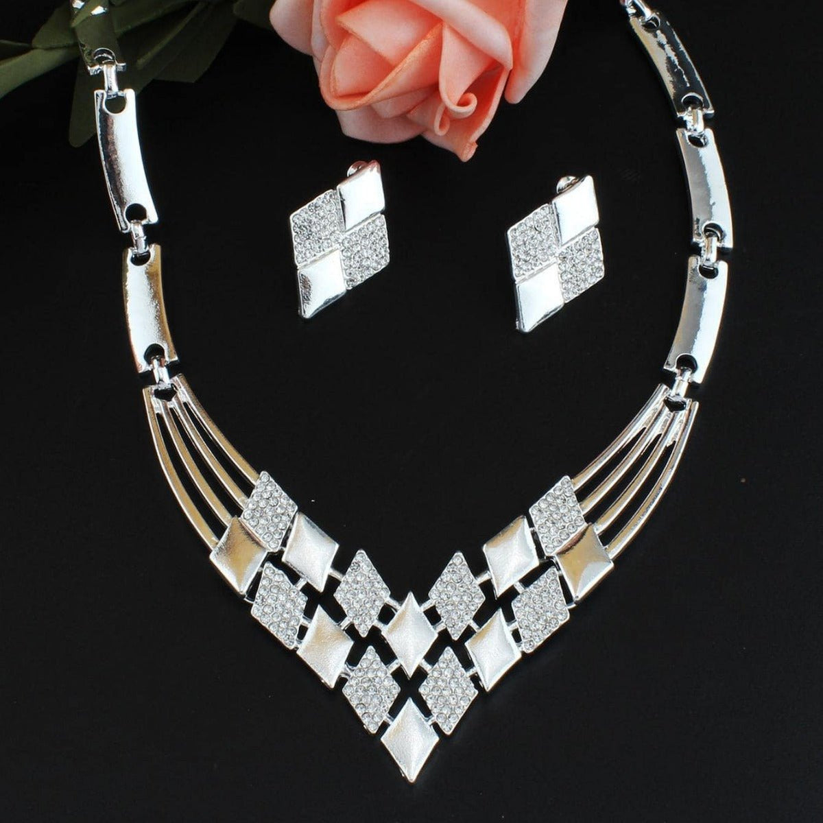 Gold & Silver-Tone Bridal Jewelry Set - Luzilly Bridal & Apparel