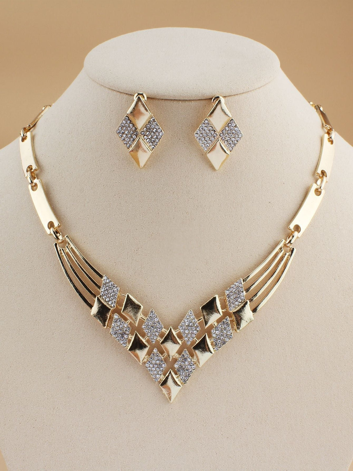 Gold & Silver-Tone Bridal Jewelry Set - Luzilly Bridal & Apparel