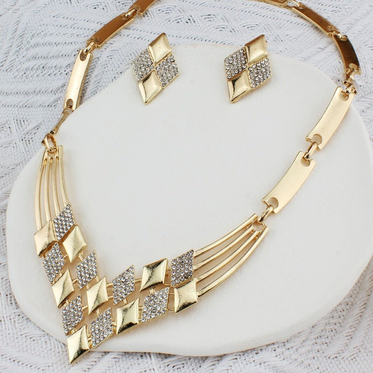 Gold & Silver-Tone Bridal Jewelry Set - Luzilly Bridal & Apparel