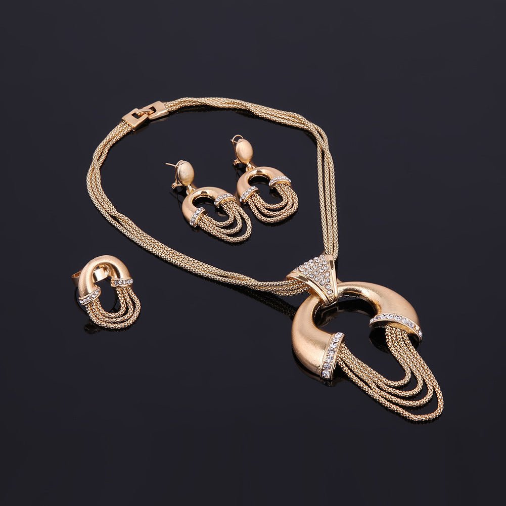 Gold-Tone Bridal Jewelry Set (4-Piece) - Luzilly Bridal & Apparel