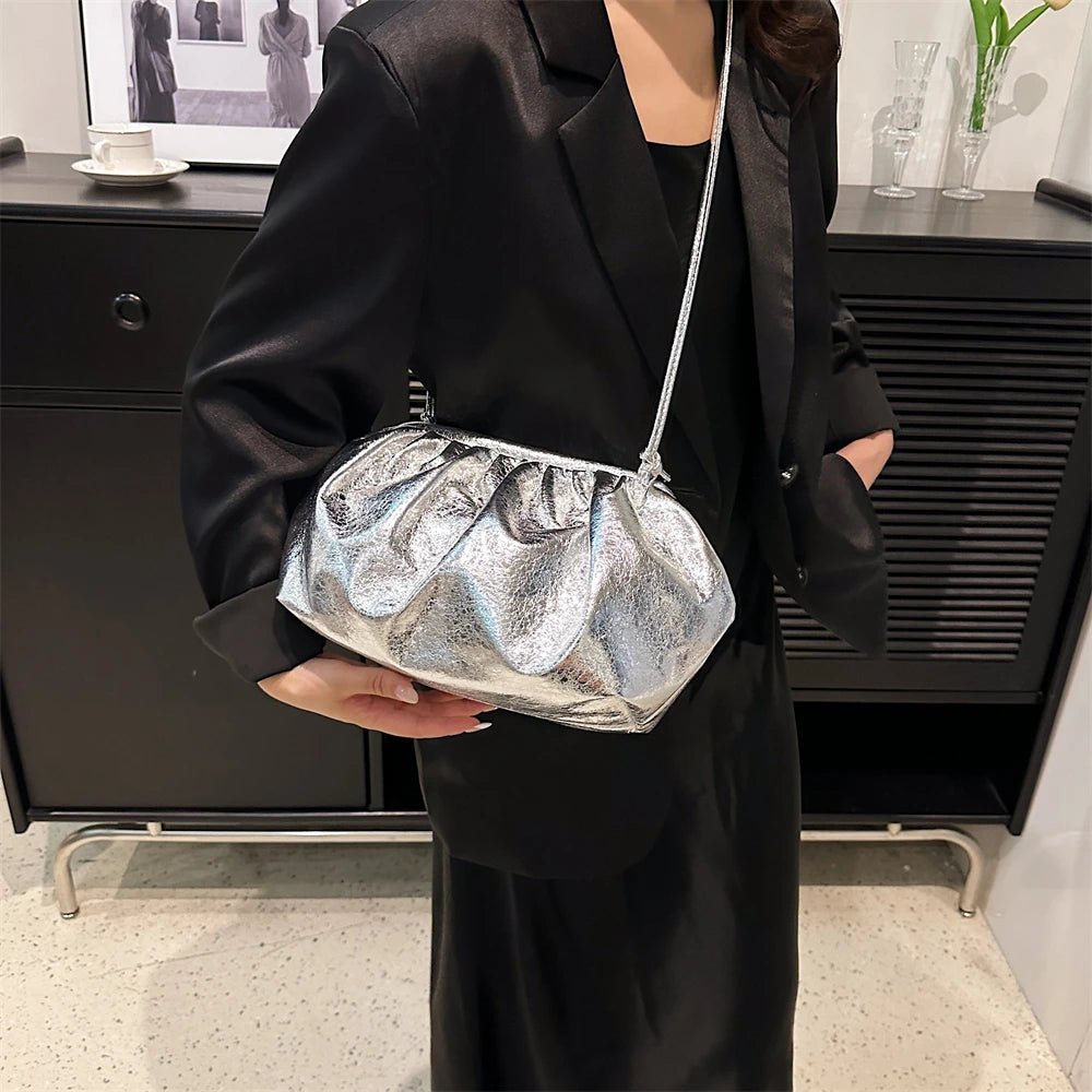 Golden Crossbody Evening Clutch - Luzilly Bridal & Apparel
