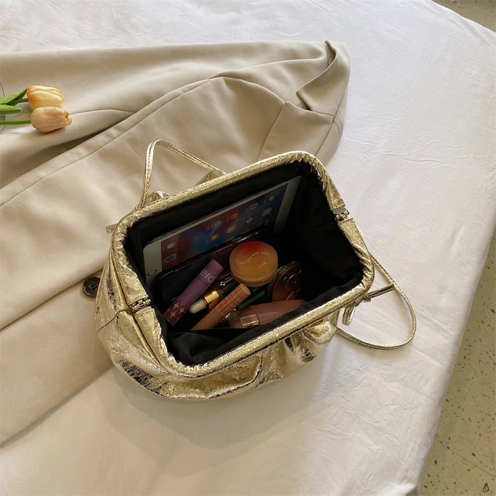 Golden Crossbody Evening Clutch - Luzilly Bridal & Apparel