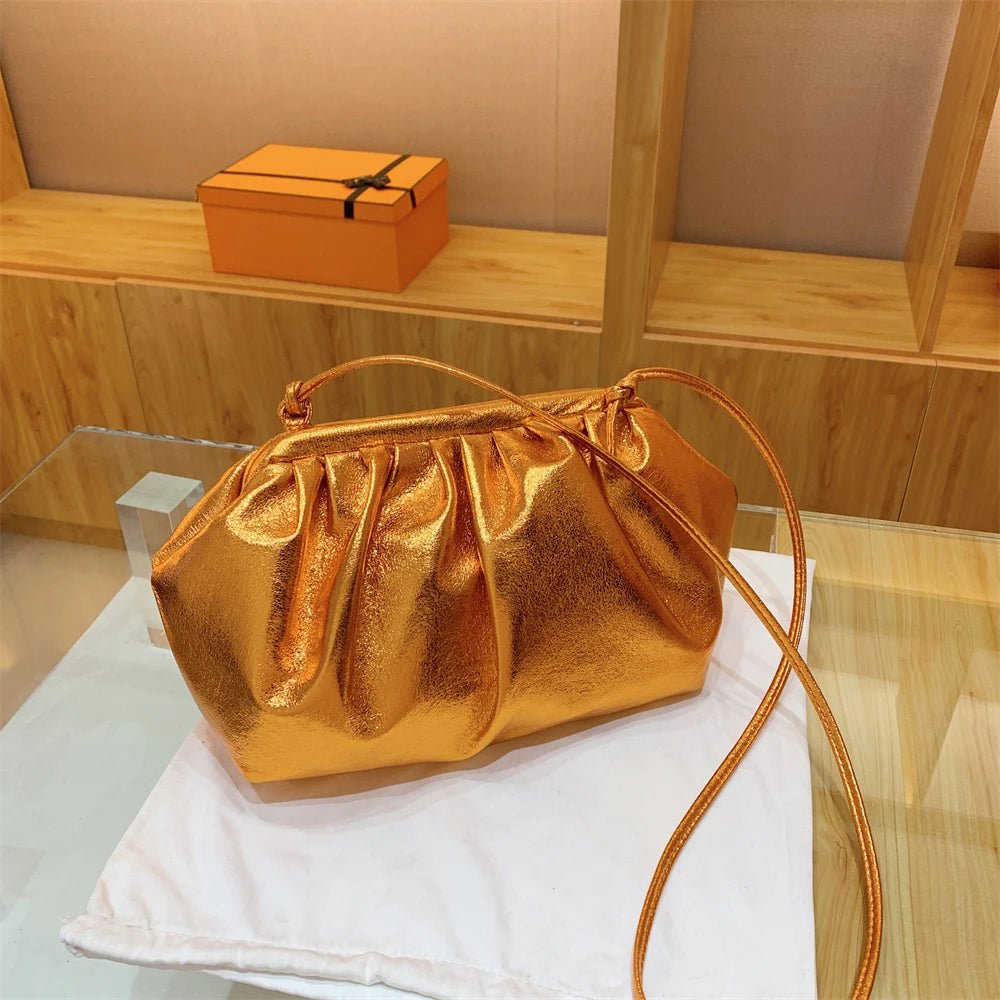 Golden Crossbody Evening Clutch - Luzilly Bridal & Apparel