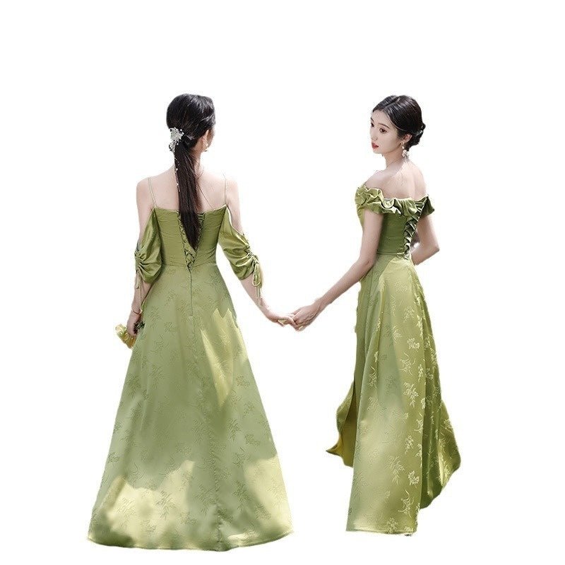 Green National Style Element Bridesmaid Dress - Luzilly Bridal & Apparel