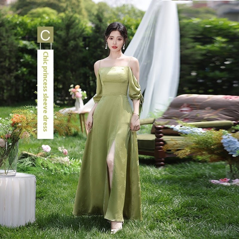 Green National Style Element Bridesmaid Dress - Luzilly Bridal & Apparel