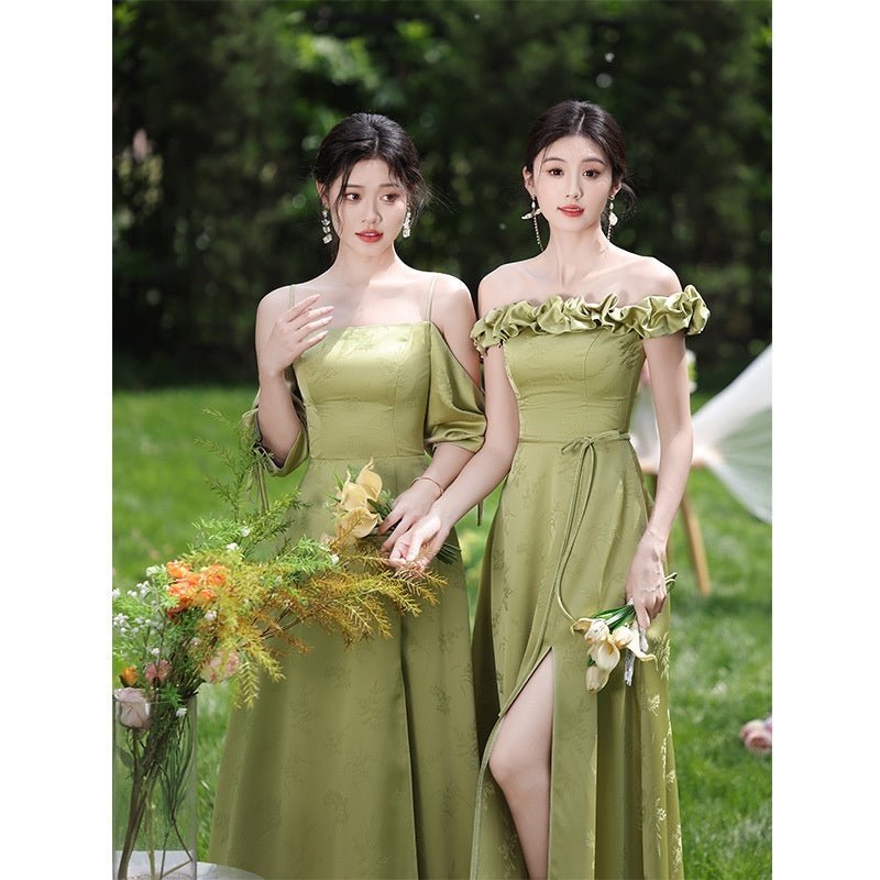 Green National Style Element Bridesmaid Dress - Luzilly Bridal & Apparel