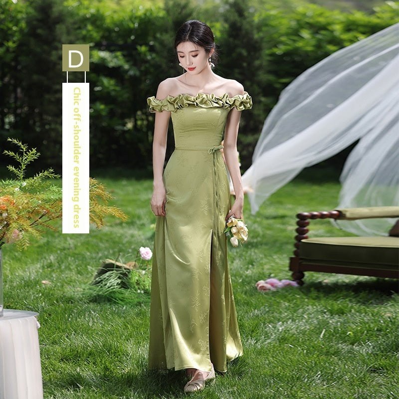 Green National Style Element Bridesmaid Dress - Luzilly Bridal & Apparel