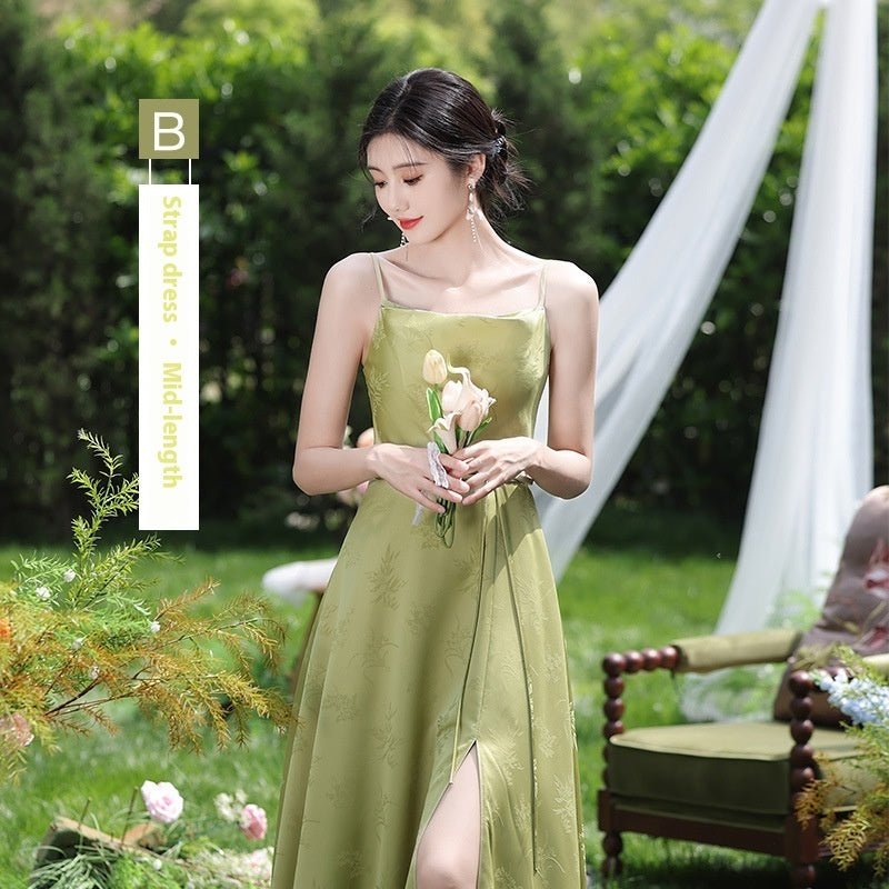 Green National Style Element Bridesmaid Dress - Luzilly Bridal & Apparel
