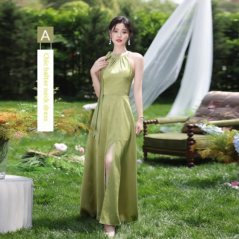 Green National Style Element Bridesmaid Dress - Luzilly Bridal & Apparel