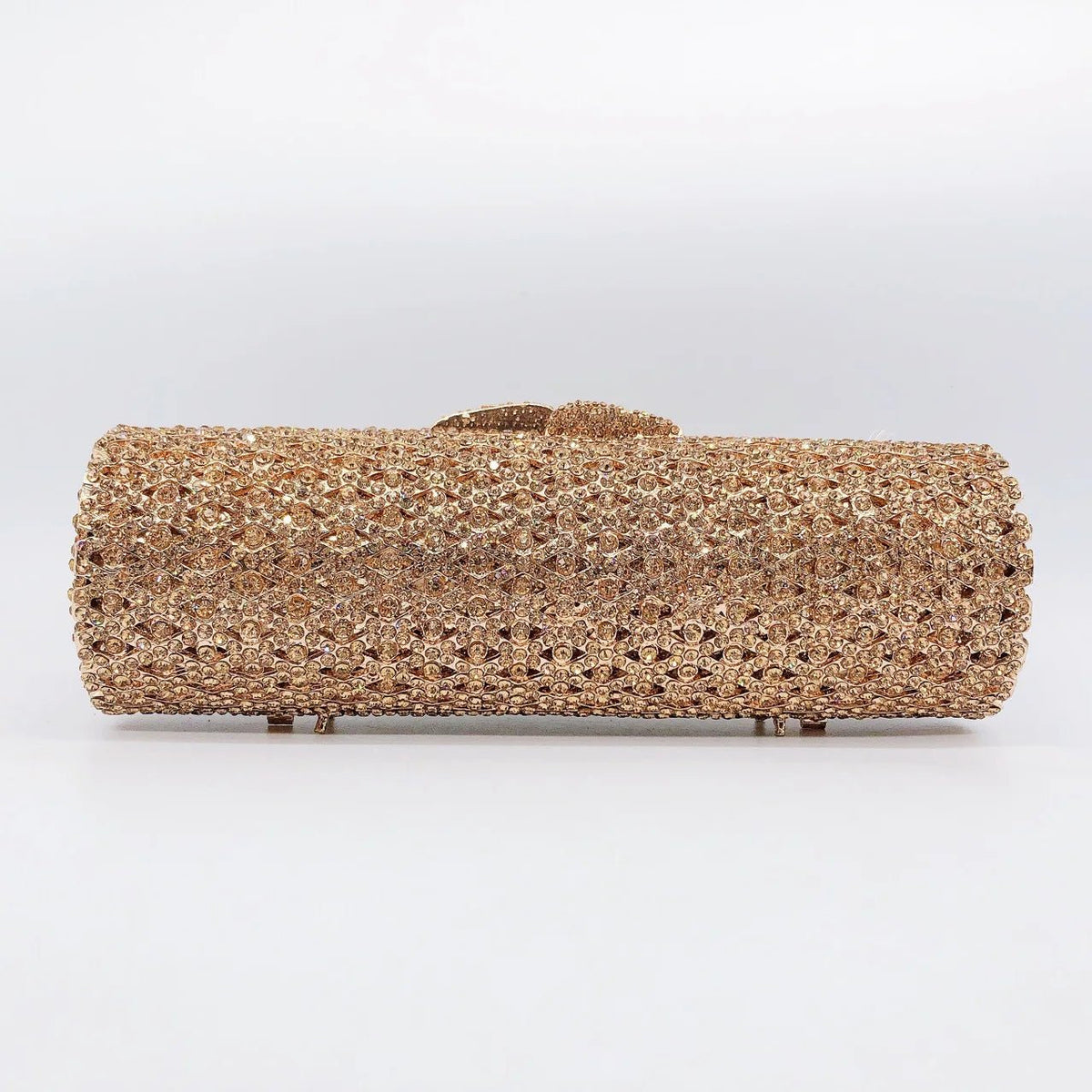 Grey Crystal Minaudière Clutch - Luzilly Bridal & Apparel