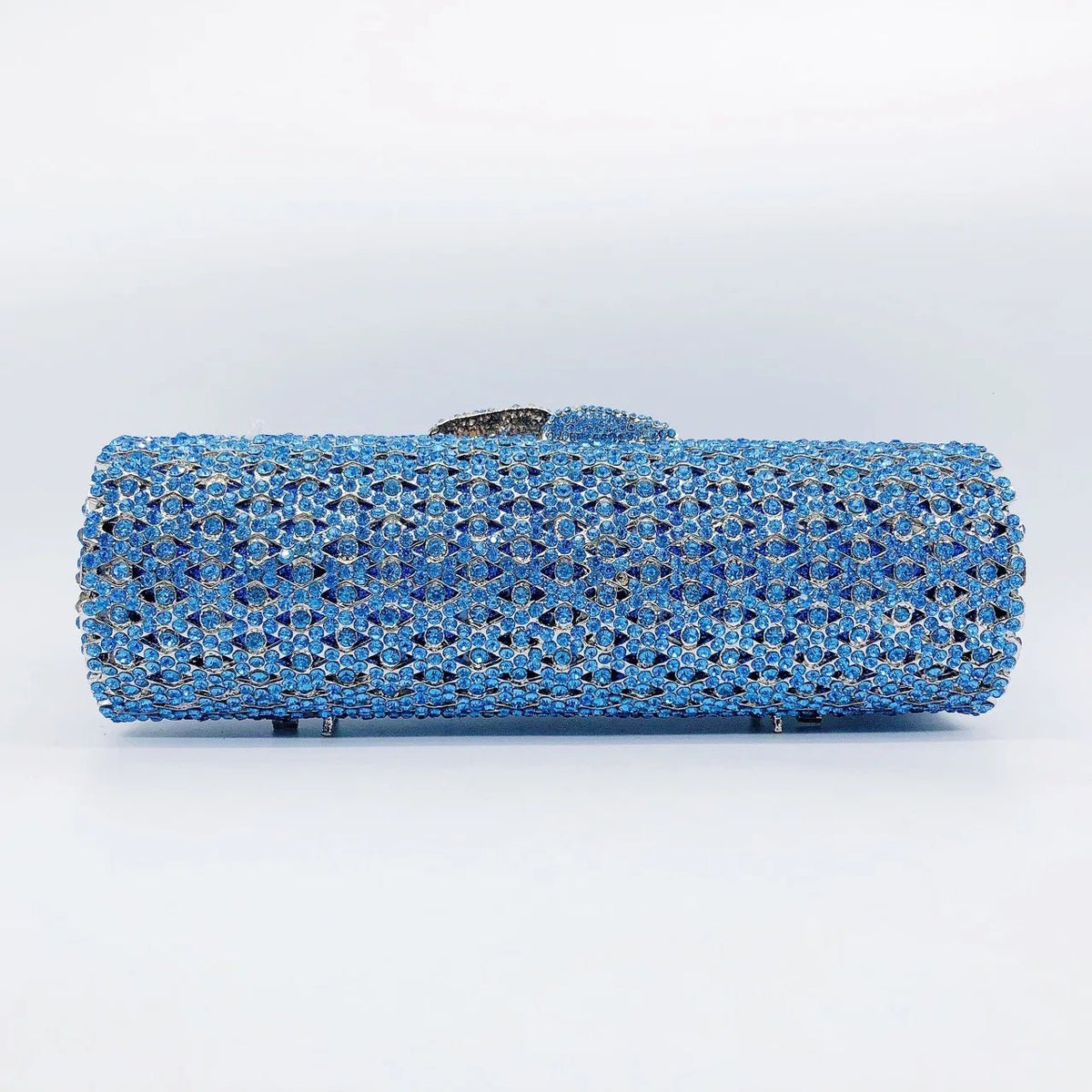 Grey Crystal Minaudière Clutch - Luzilly Bridal & Apparel