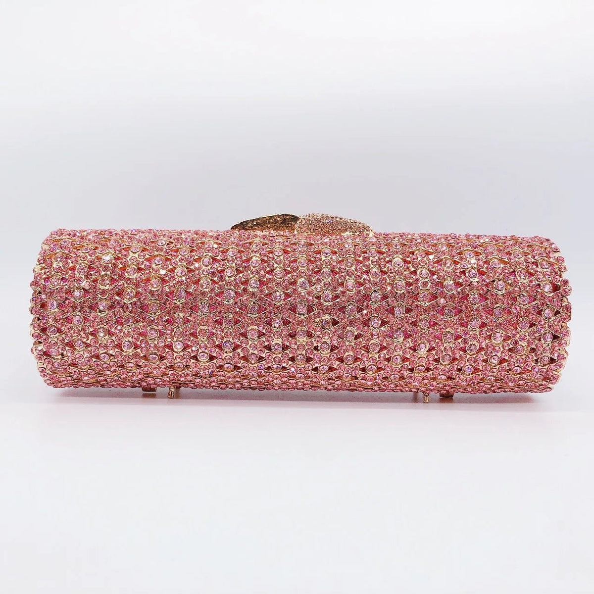 Grey Crystal Minaudière Clutch - Luzilly Bridal & Apparel