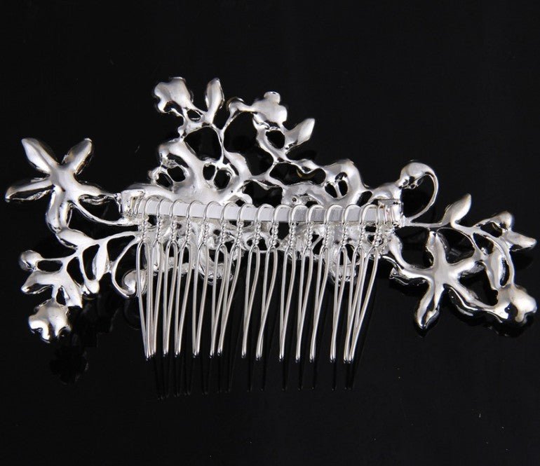 Hair comb, bridal rhinestone and pearl headdress, wedding dress accessories - Luzilly Bridal & Apparel